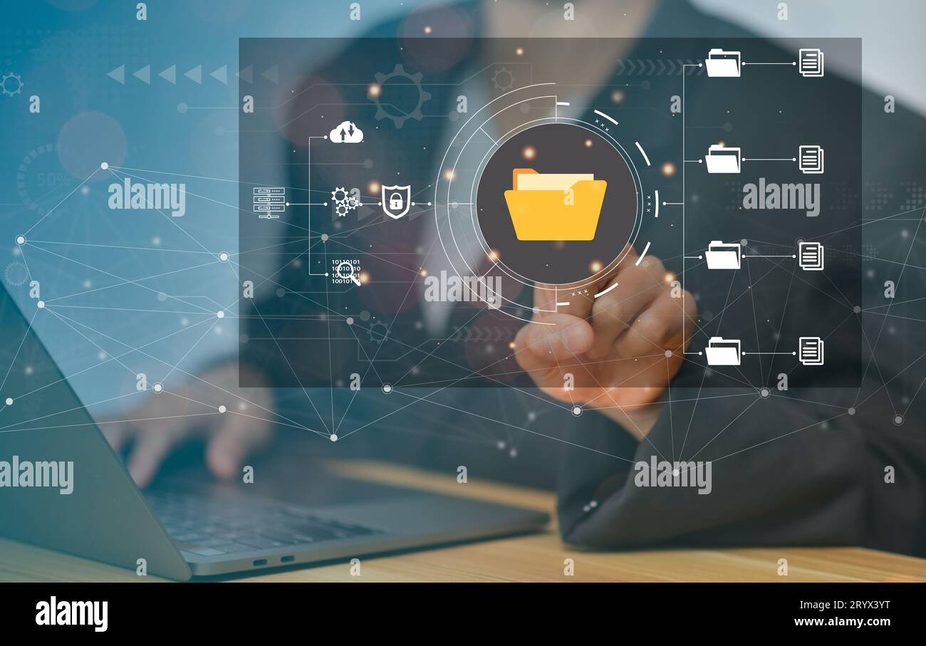 Dokumentenmanagementsystem (DMS) Stockfoto