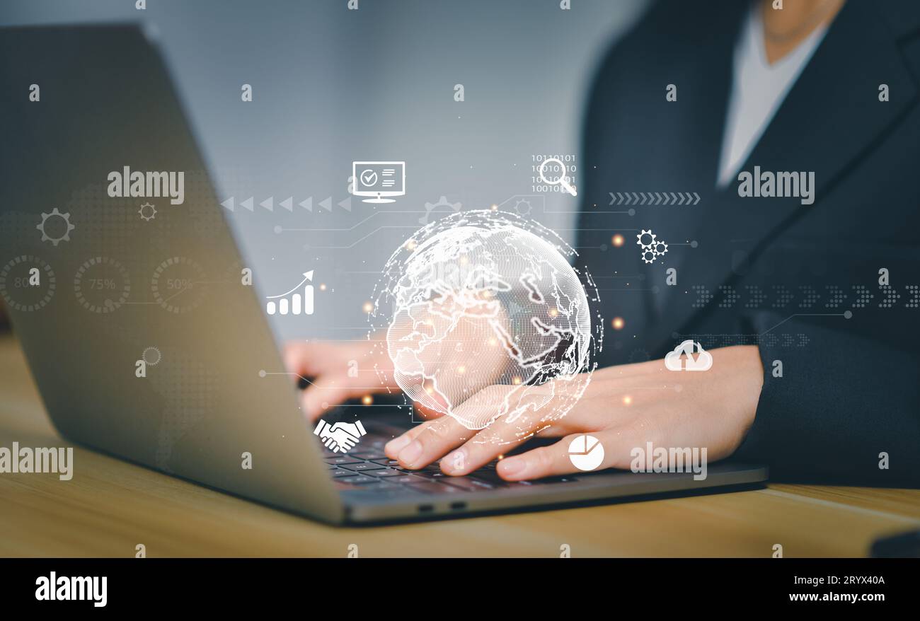 Cloud-Computertechnologie.Internet der Dinge Stockfoto