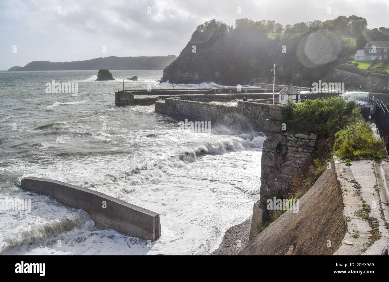 Charlestown (Sturm Agnes) 270923 Stockfoto