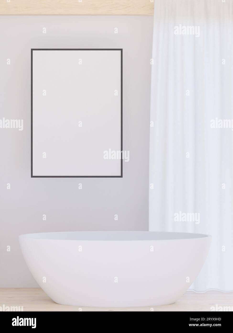 Badezimmer mit weißem Hintergrund Stockfoto