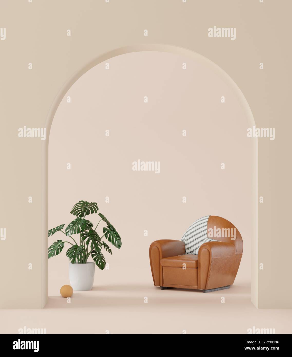 Wohnzimmer und Erdton Stockfoto