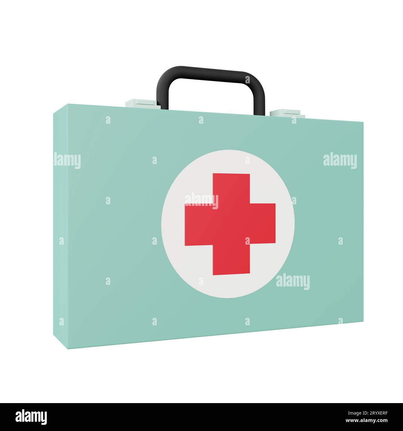 3D-Darstellung des erste-Hilfe-Kastens Stockfoto