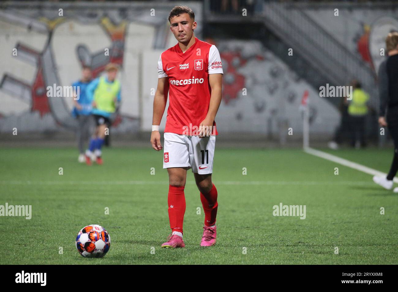 Maastricht, Niederlande. Oktober 2023. Maastricht, Niederlande 02. Oktober 2023: Keuken Kampioen Divisie - 2023/2024 - MVV Maastricht gegen FC Eindhoven im Bild: Rayan Buifrahi (MVV Maastricht) Credit: dpa/Alamy Live News Stockfoto