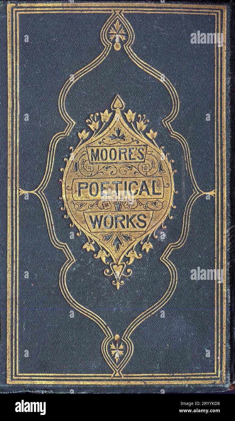 Titelseite des Buches Moore's Poetical Works, von Thomas Moore 1895 Stockfoto