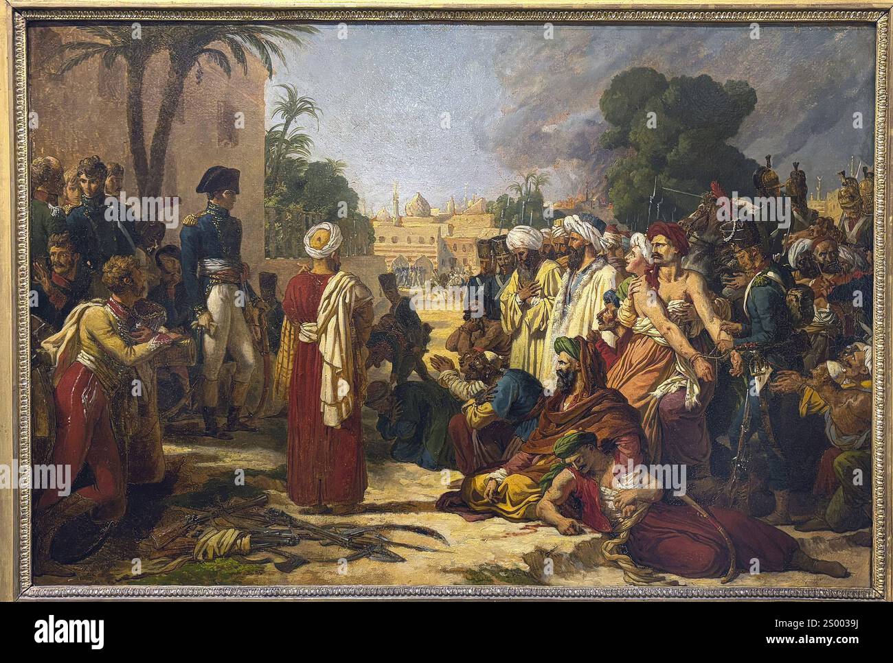 Napoleon Bonaparte begnadigt die Rebellen in Kairo, Oktober 1798) Gemälde von Guerin Pierre-Narcisse, Baron (1774–1833) Musee des Beaux Arts, Caen Stockfoto