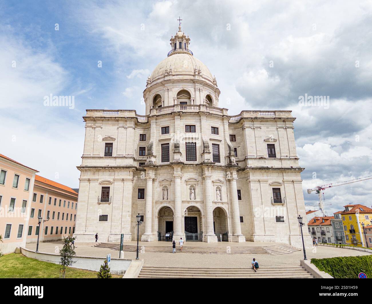 Außenansicht des Nationalpantheons oder der Kirche Santa Engracia in Lissabon, Portugal Stockfoto