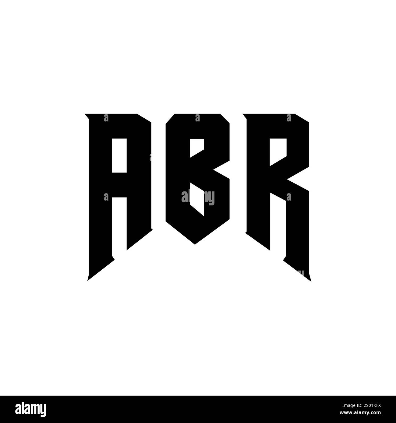 ABR-Letter-Logo für Technologieunternehmen. Schwarz-weiße Farbkombination mit ABR-Logo. ABR-Logo, ABR-Vektor, ABR-Design, ABR-Symbol, ABR-Alph Stock Vektor
