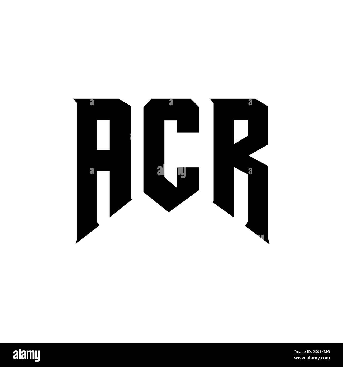 ACR-Letter-Logo für Technologieunternehmen. Schwarz-weiße Farbkombination mit ACR-Logo. ACR-Logo, ACR-Vektor, ACR-Design, ACR-Symbol, ACR-Alph Stock Vektor