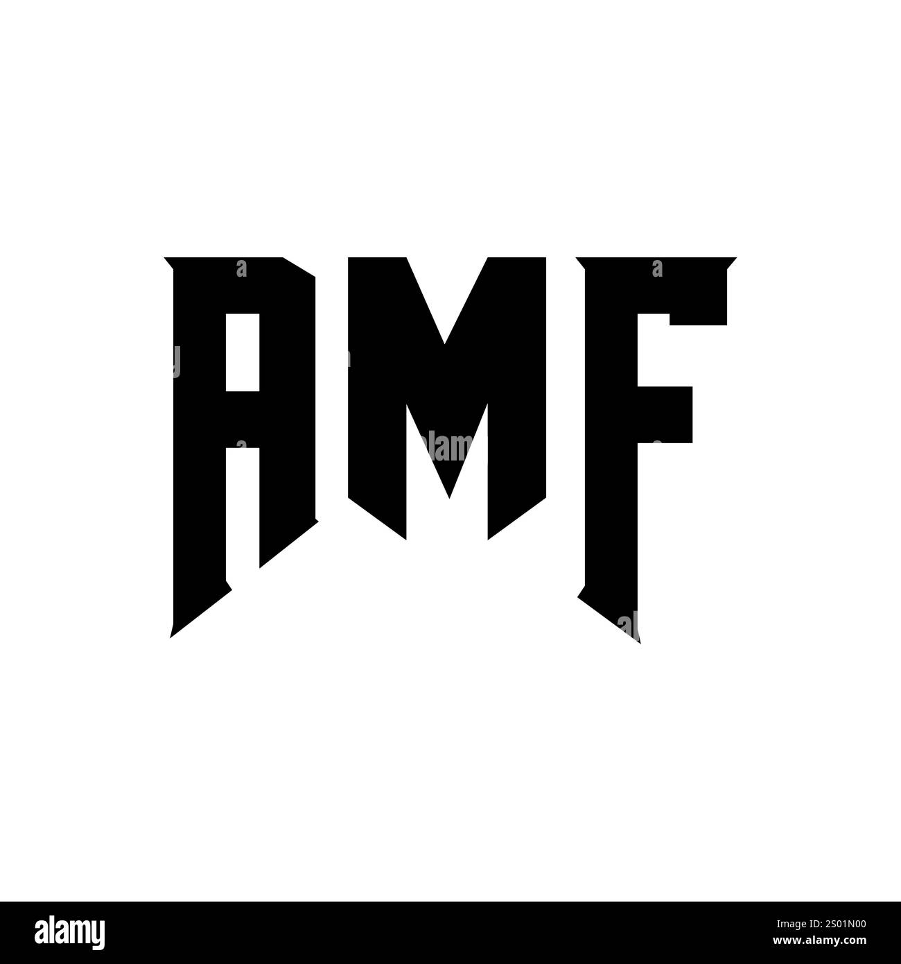 AMF-Letter-Logo für Technologieunternehmen. AMF-Logo-Design in Schwarz-weiß-Farbkombination. AMF-Logo, AMF-Vektor, AMF-Design, AMF-Symbol, AMF-Alph Stock Vektor