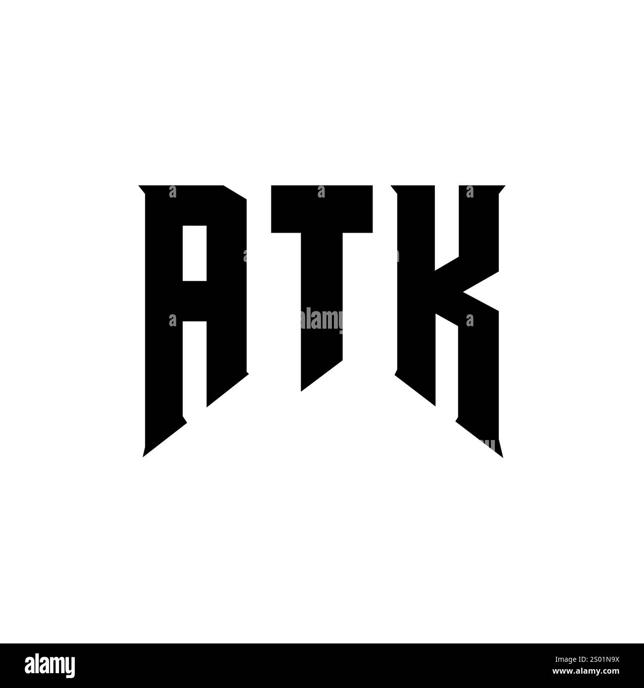 ATK Letter Logo für Technologieunternehmen. ATK-Logo-Design in Schwarz ...