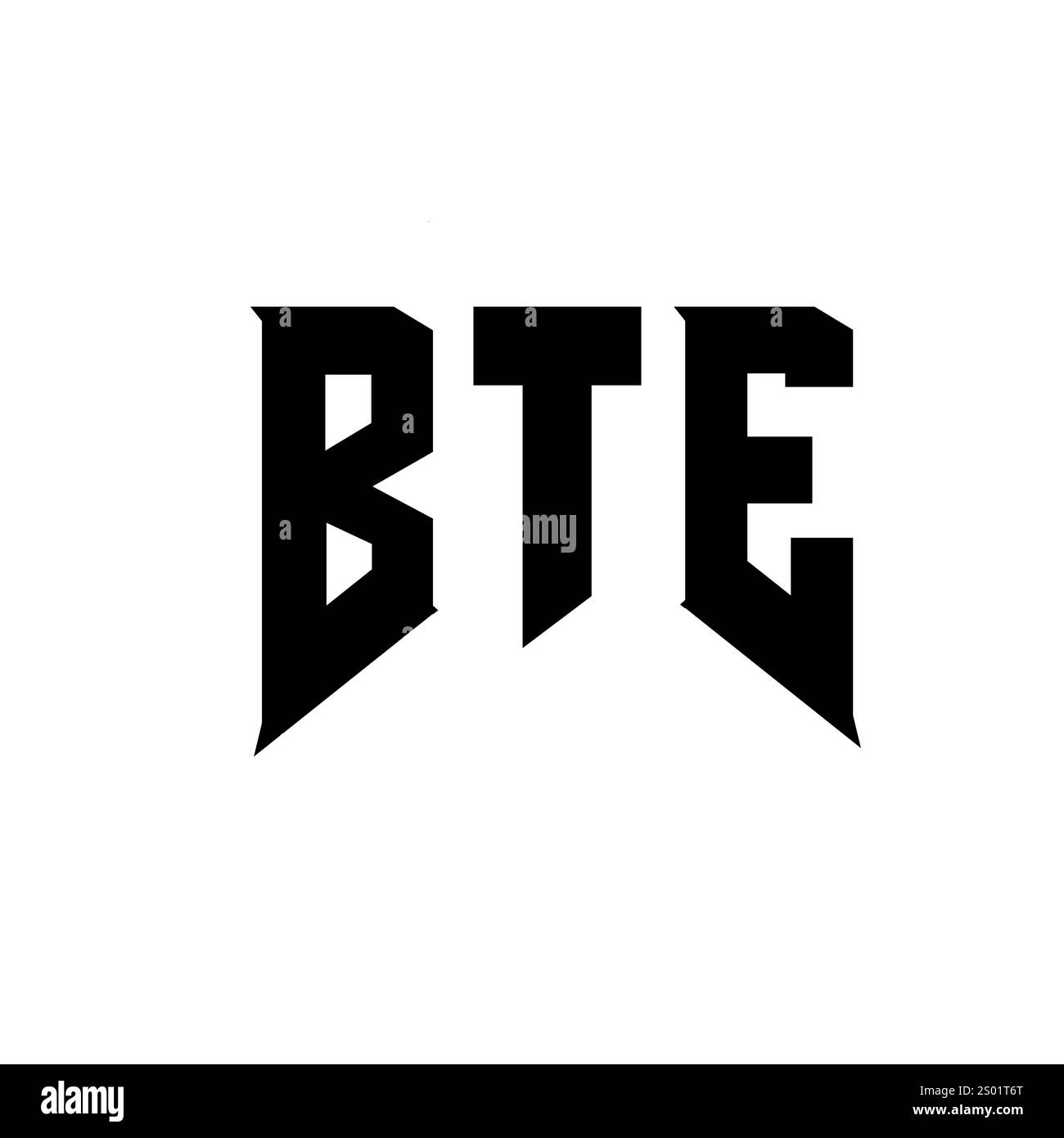 BTE-Letter-Logo für Technologieunternehmen. Farbkombination mit BTE-Logo in Schwarz und weiß. BTE-Logo, BTE-Vektor, BTE-Design, BTE-Symbol, BTE-Alph Stock Vektor