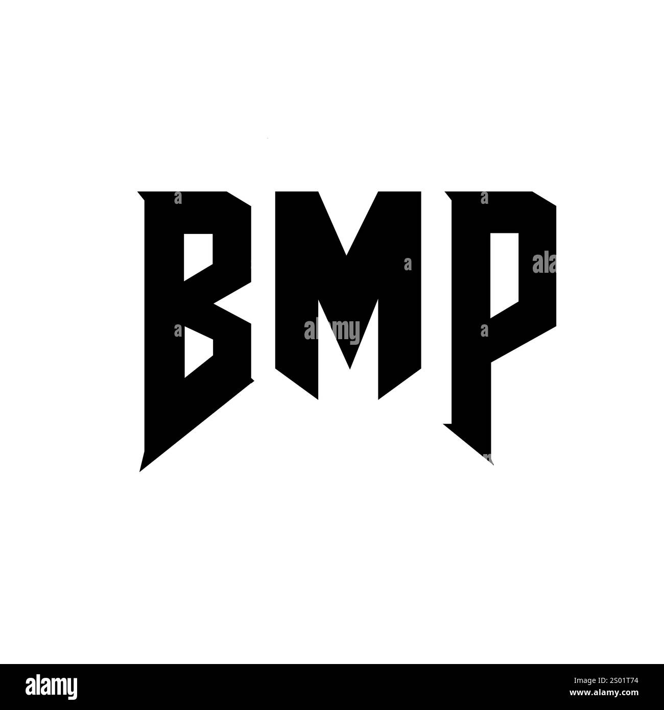 BMP-Letter-Logo für Technologieunternehmen. Schwarz-weiß-Farbkombination mit BMP-Logo. BMP-Logo, BMP-Vektor, BMP-Design, BMP-Symbol, BMP-Alph Stock Vektor