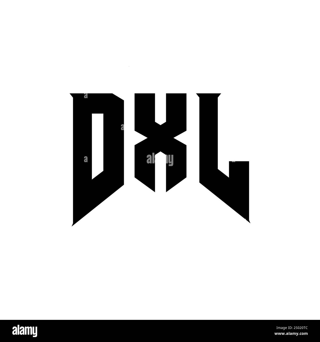 DXL-Letter-Logo für Technologieunternehmen. Farbkombination mit DXL-Logo in Schwarz und weiß. DXL-Logo, DXL-Vektor, DXL-Design, DXL-Symbol, DXL-Alph Stock Vektor