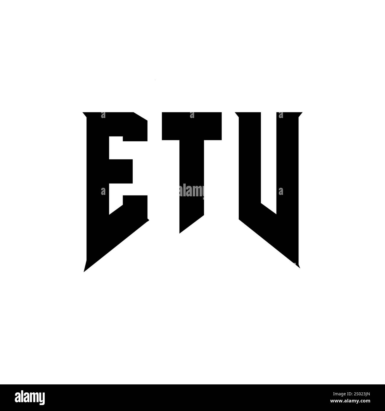 ETV Letter Logo für Technologieunternehmen. ETV-Logo-Design in Schwarz-weiß-Farbkombination. ETV-Logo, ETV-Vektor, ETV-Design, ETV-Symbol, ETV-Alph Stock Vektor