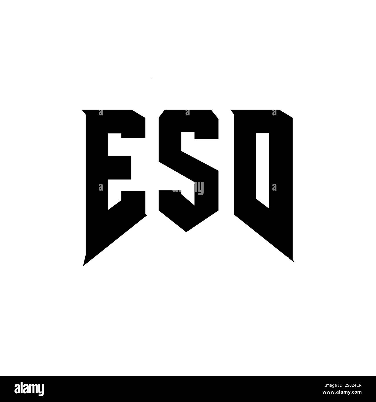 ESD-Letter-Logo für Technologieunternehmen. Schwarz-weiße Farbkombination mit ESD-Logo. ESD-Logo, ESD-Vektor, ESD-Design, ESD-Symbol, ESD-Alph Stock Vektor