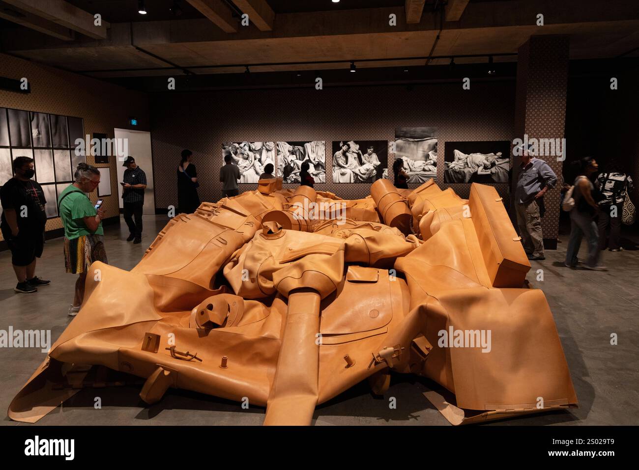 MONA Hobart, He Xiangyu Tankprojekt Namedropping Artwork from Leather, Museum of Old and New Art, Tasmania, Australien Stockfoto