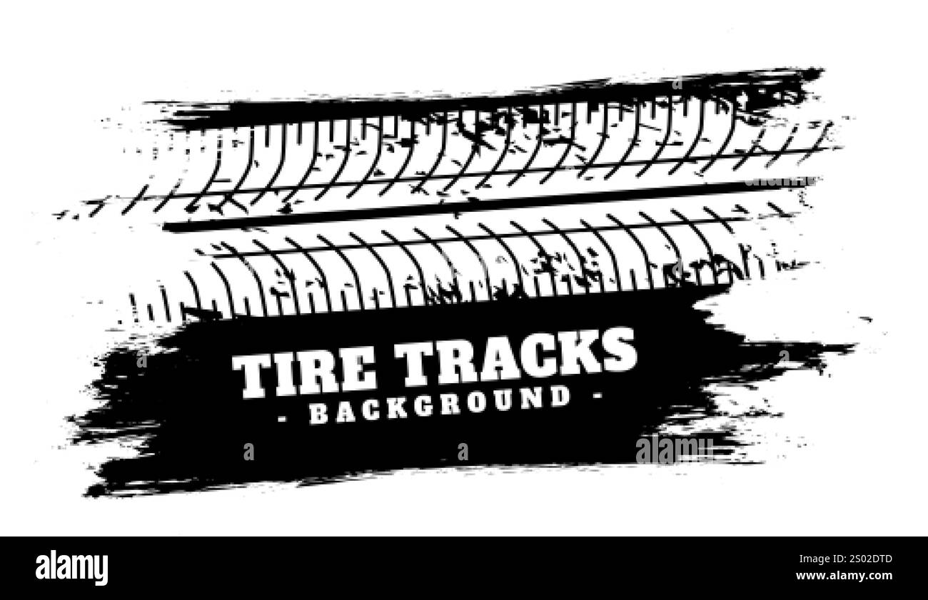 Absract Fahrzeug Reifen Spur Eindruck Hintergrund Stock Vektor
