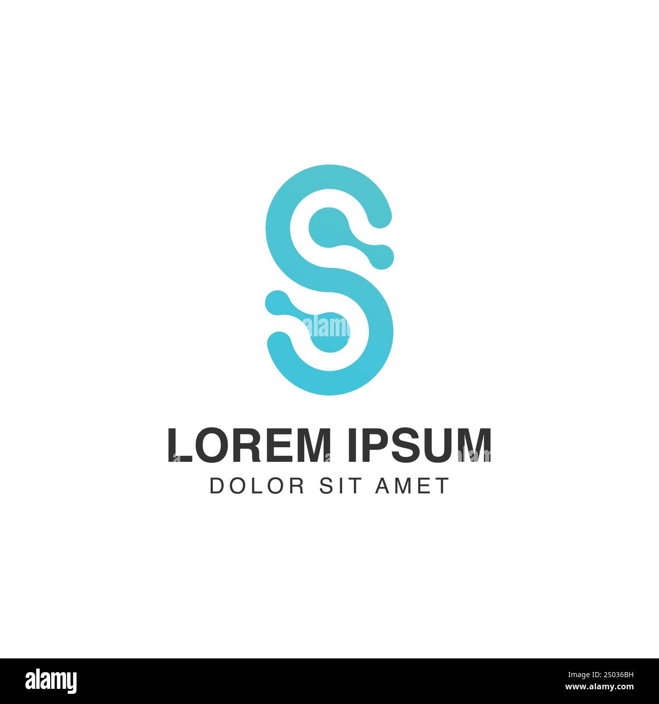 Letter S Vektor-Logo. Molekül-Symbol-Konzept. Modernes Logo für Markenidentität. Kreatives Symbolelement oder Vorlage Stock Vektor