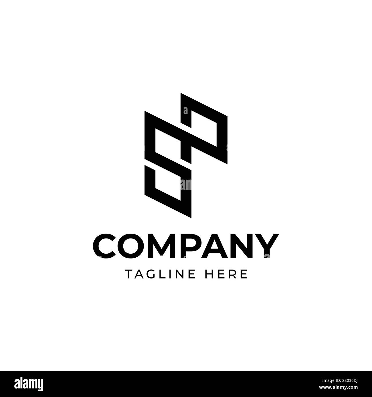 Abstrakte Buchstaben PS, SP, P, S, Logo-Monogramm Stock Vektor