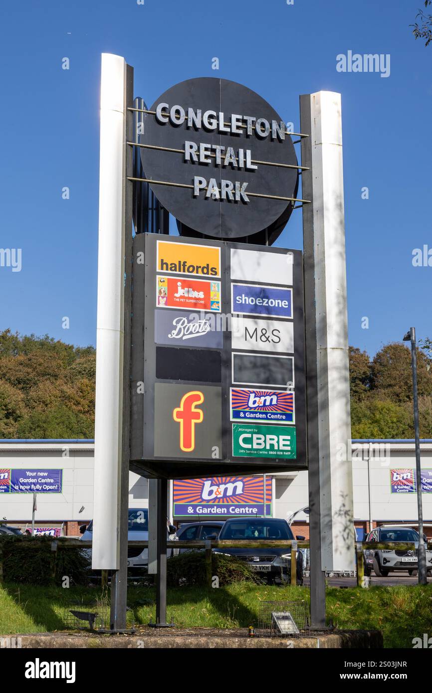 Congleton Retail Park Stockfoto