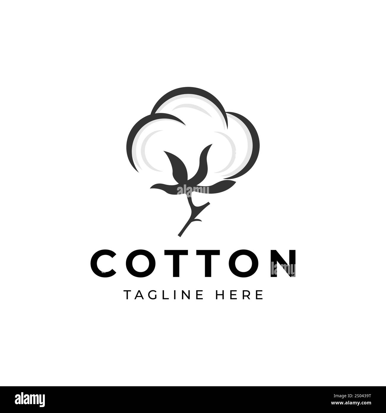 Logo-Illustration des Baumwollblumenvektors Stock Vektor