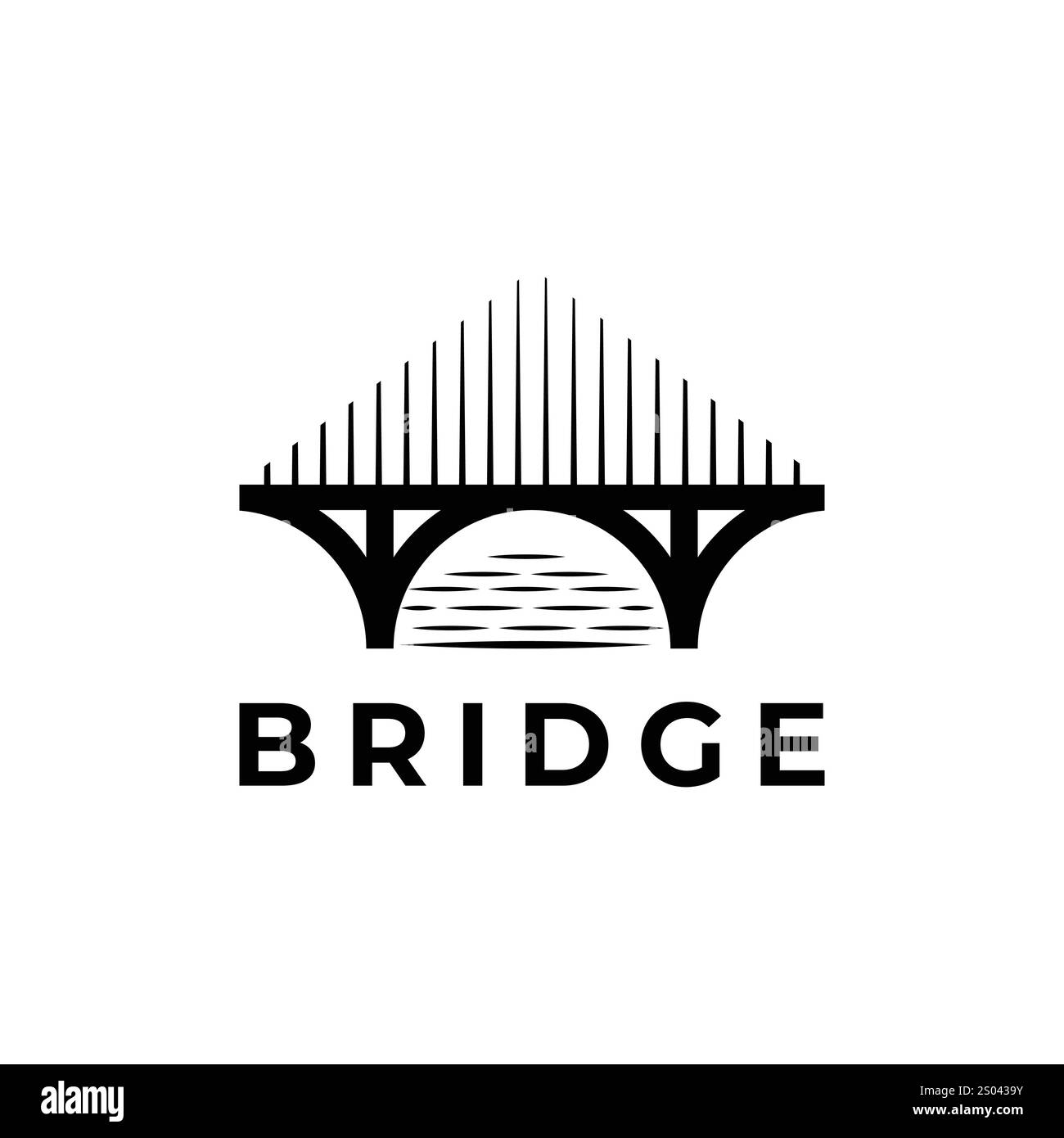 Bridge-Logo, Symbol, Symbol, Designvorlage Stock Vektor
