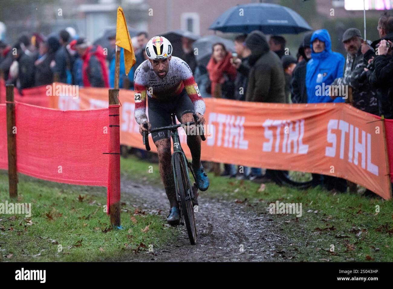 Der spanische Champion Felipe Orts reitet bei der UCI-Weltmeisterschaft in Hulst Stockfoto