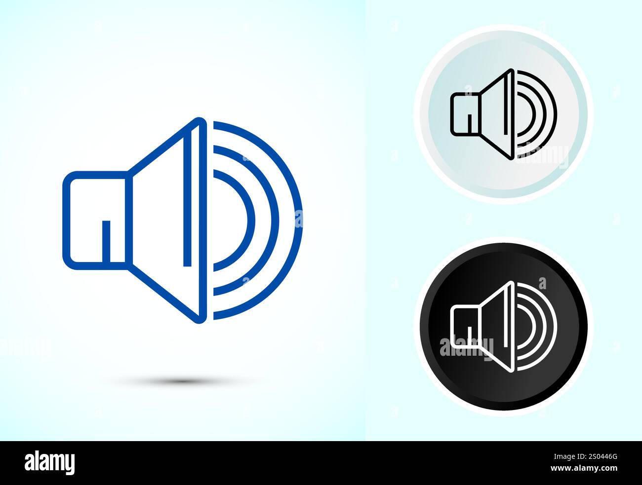 Volume-Symbol Design-Illustration, Sound-Symbol für Apps und Websites Stock Vektor