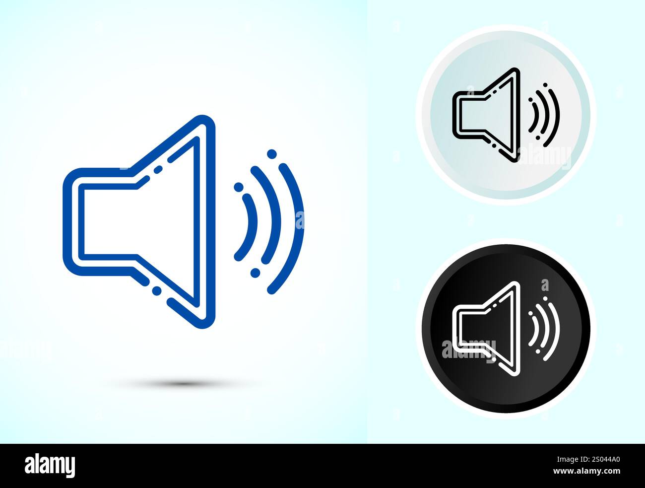 Volume-Symbol Design-Illustration, Sound-Symbol für Apps und Websites Stock Vektor