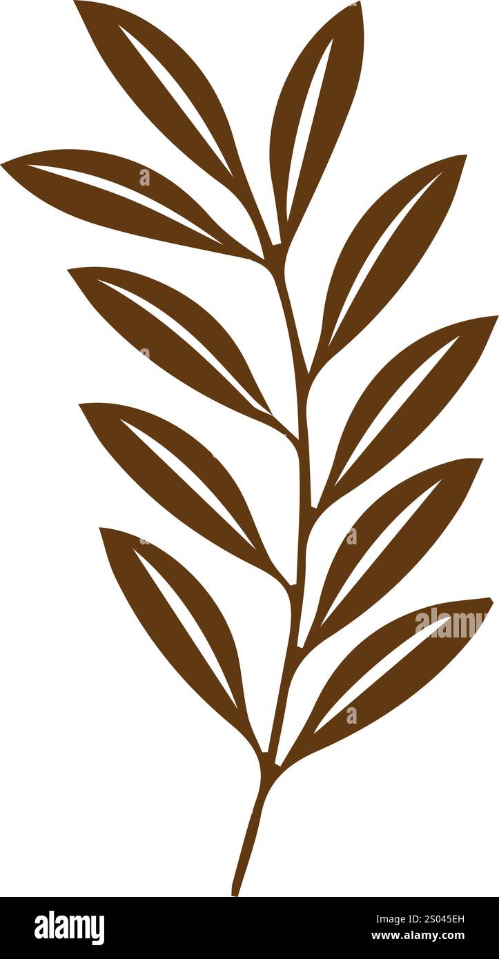 Vektorzeichnungen mit bunten Blättern Stock Vektor