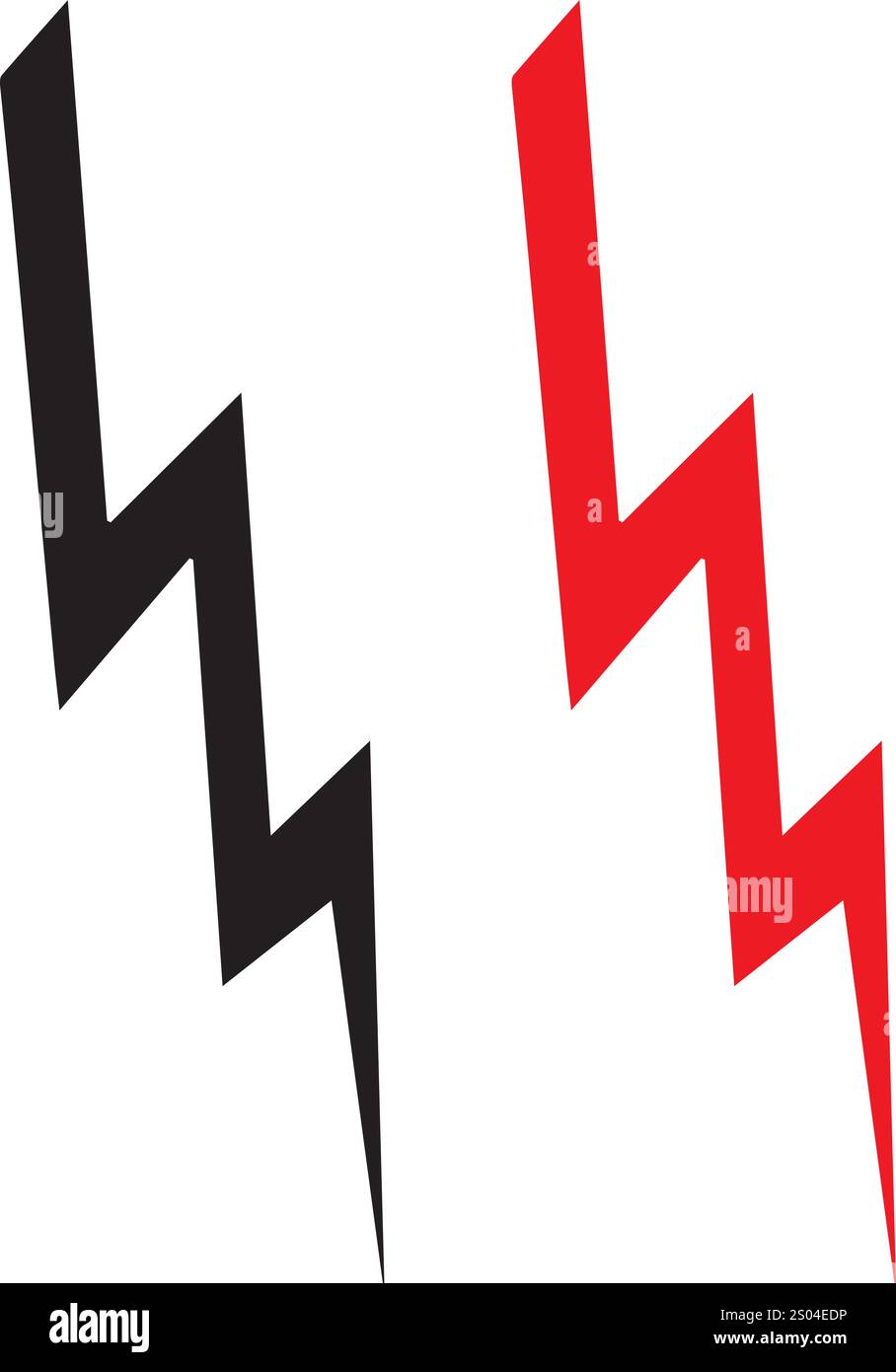 Vektor-Lightning-Zeichenkonstruktion Stock Vektor