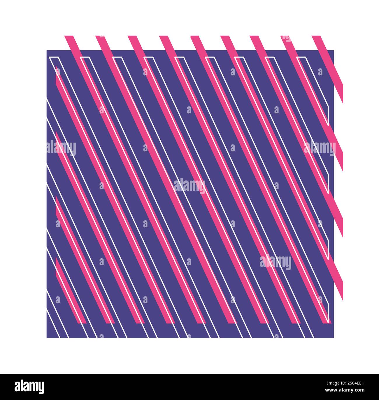 Pop-Muster. Rot-blau gestreifte Muster und Ornamente. Psychedelische und funky Style-Abzeichen. Aufkleber für soziale Netzwerke. Flacher Vektor Stock Vektor