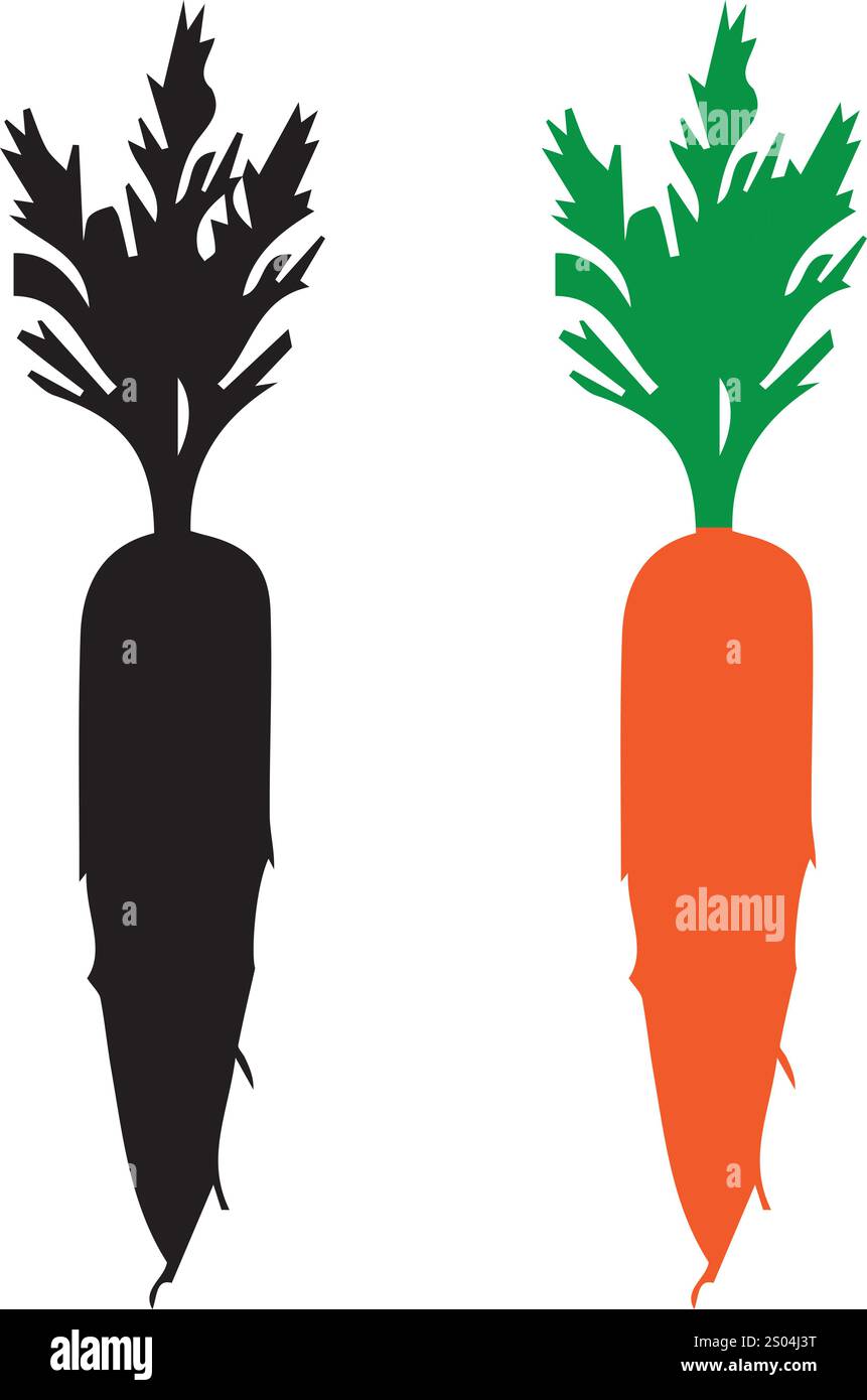 Vektor Karotte Gemüse Illustration Design Stock Vektor