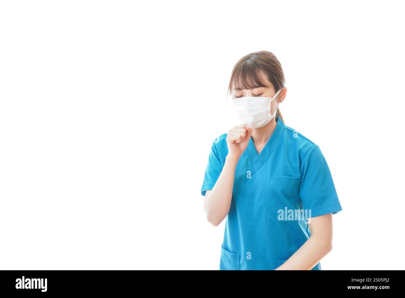 Medizinische Fachkräfte, die an einer Infektionskrankheit und an einer Krankheit leiden Stockfoto