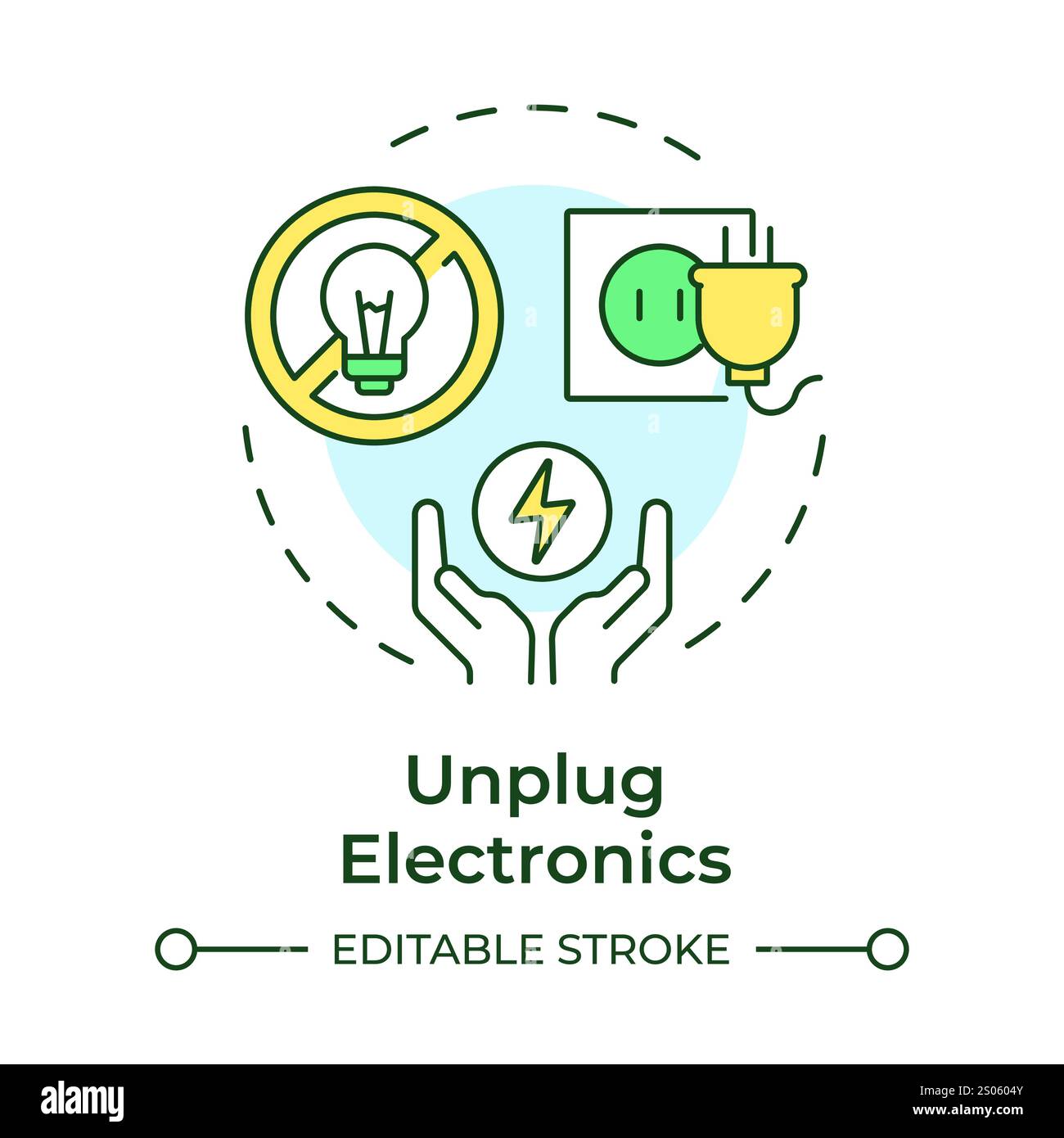 Symbol für Multi-Color-Konzept der Elektronik trennen Stock Vektor