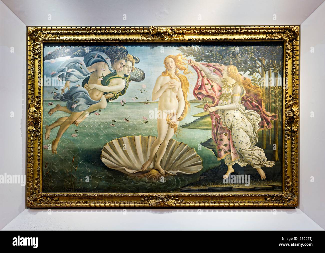 Florenz Toskana Italien. Uffizien. Botticelli. Die Geburt der Venus Stockfoto