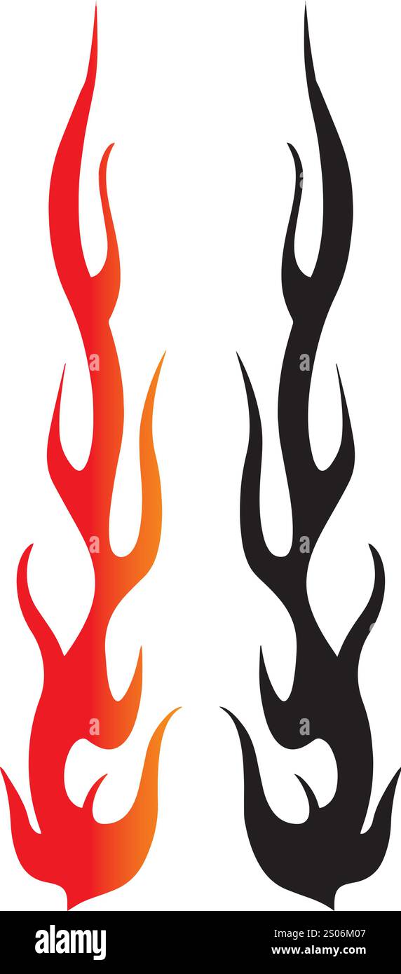 Vektor bunte Flamme, Feuer, Feuer Illustration Stock Vektor