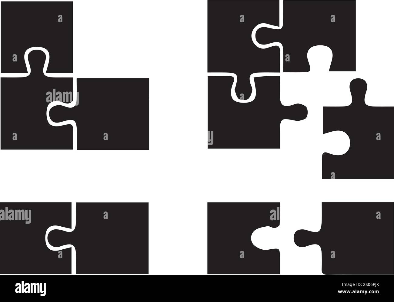 Vektor buntes Puzzle Illustration Design Stock Vektor