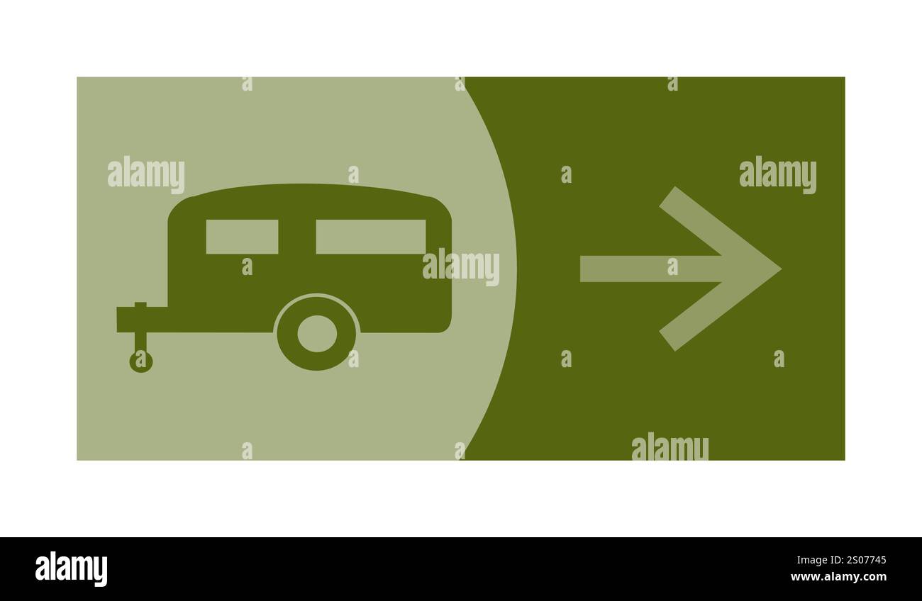 Pfeil auf einem farbenfrohen Piktogramm Stock Vektor