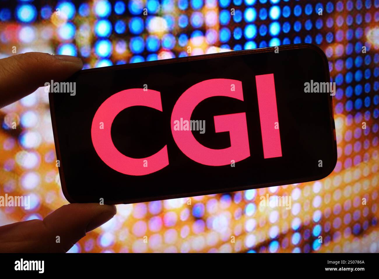 In dieser Abbildung wird das Firmenlogo von CGI Inc auf einem Smartphone-Bildschirm angezeigt. Stockfoto