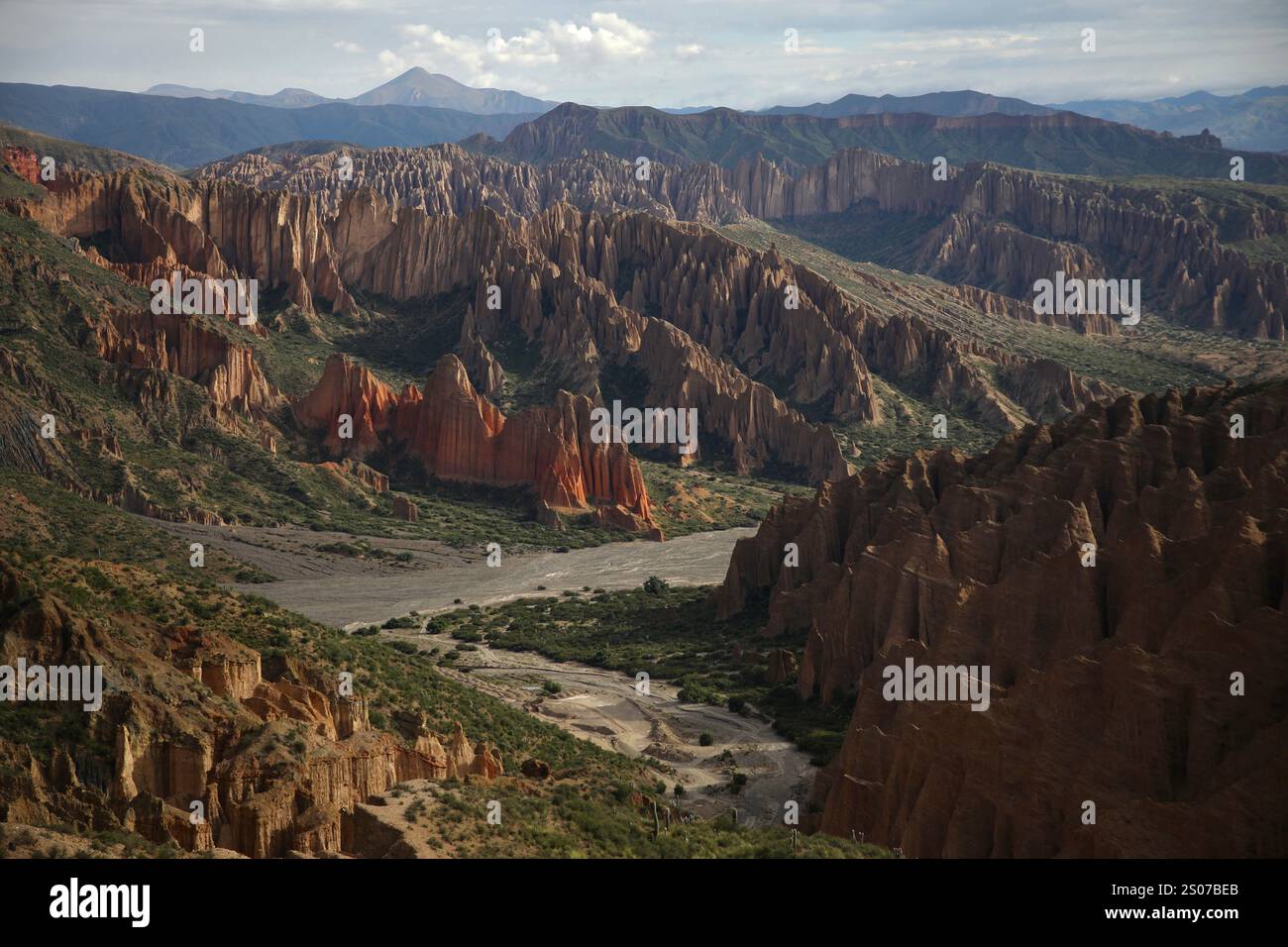19. März 2024, San Pablo, Sur LÃ-Pez, Bolivien: El Sillar und die Quebrada de Palala eine durch Erosion gebildete Schlucht ist in der Nähe von Tupiza zu sehen. (Credit Image: © Apolline Guillerot-Malick/SOPA Images via ZUMA Press Wire) NUR REDAKTIONELLE VERWENDUNG! Nicht für kommerzielle ZWECKE! Stockfoto