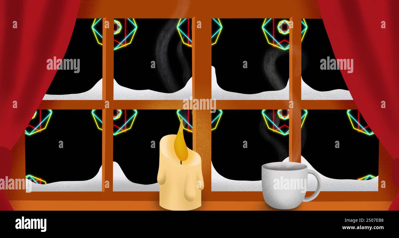 Bild von Fenster und Kerze zu weihnachten über Formen Stockfoto Bild von Fenster und Kerze zu weihnachten über Formen Stockfoto