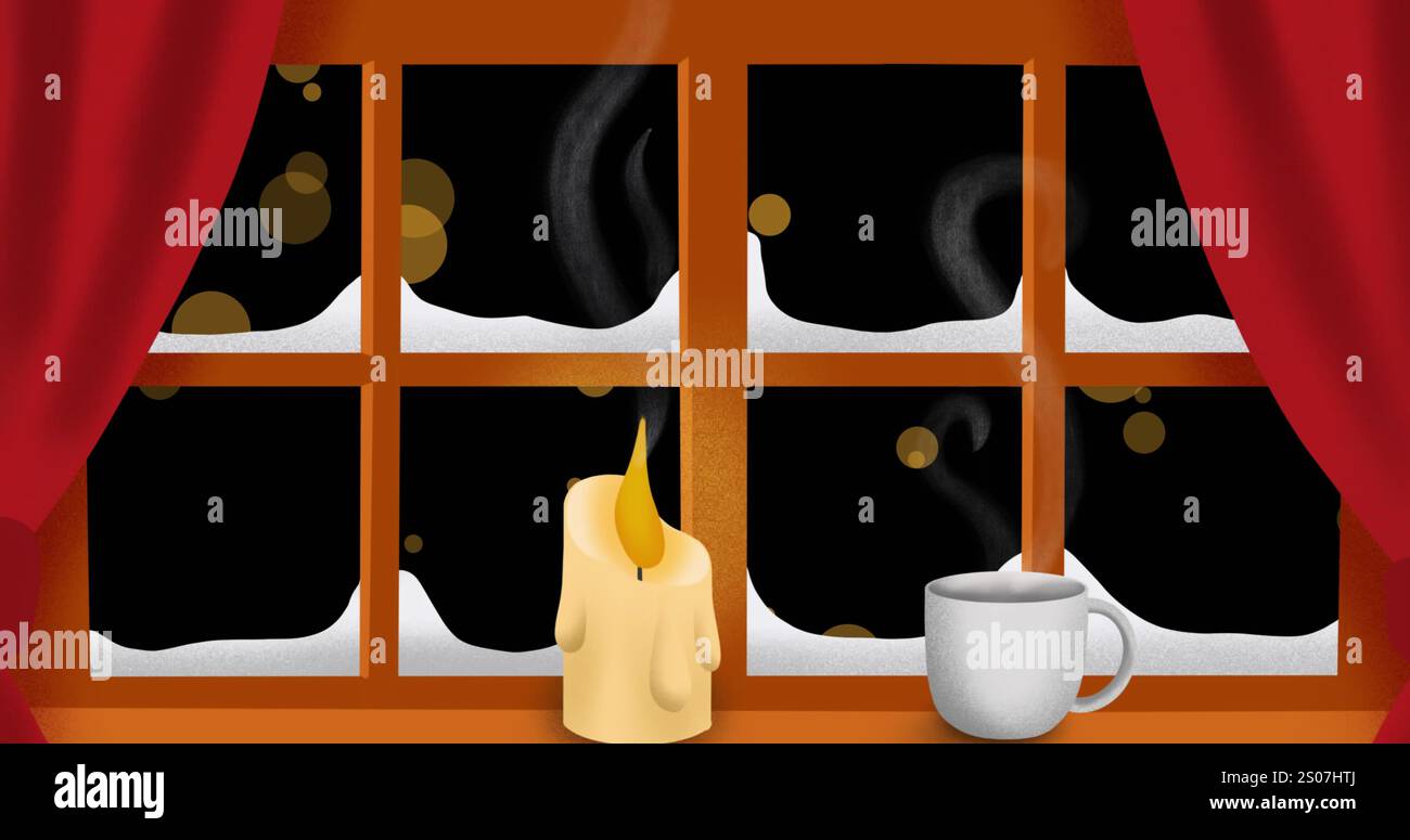 Bild von Fenster und Kerze bei weihnachten über Flecken Stockfoto Bild von Fenster und Kerze bei weihnachten über Flecken Stockfoto