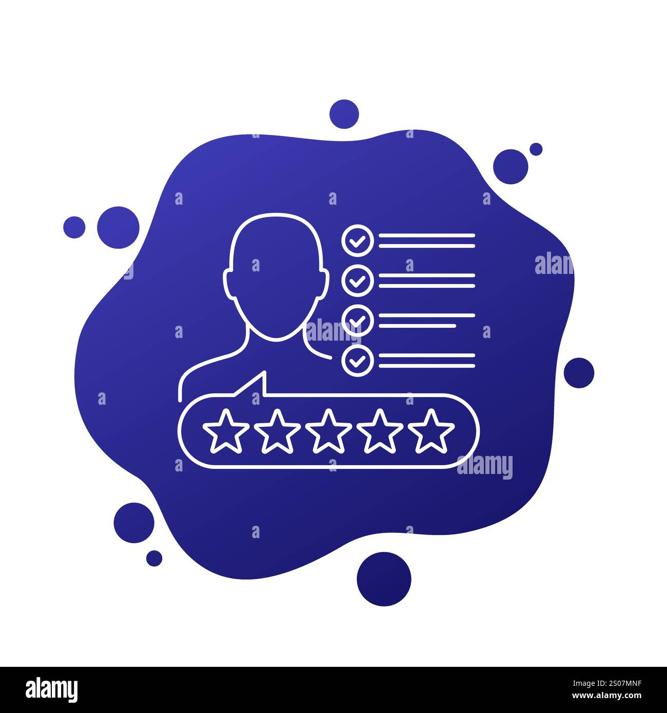 Symbol „Mitarbeiterbeurteilung“, Linienvektor Stock Vektor