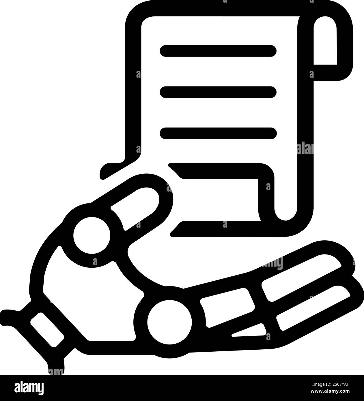 Illustration des Symbols Roboterhand und generativer KI-Vektor Stock Vektor