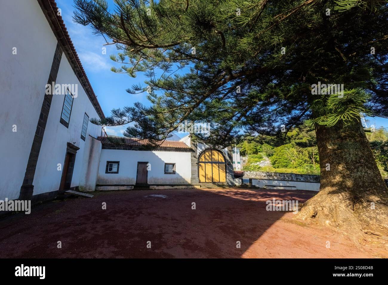 Jugendherberge Pousada do Pico im alten Klostergebäude auf der Insel Pico Azoren, Portugal Stockfoto