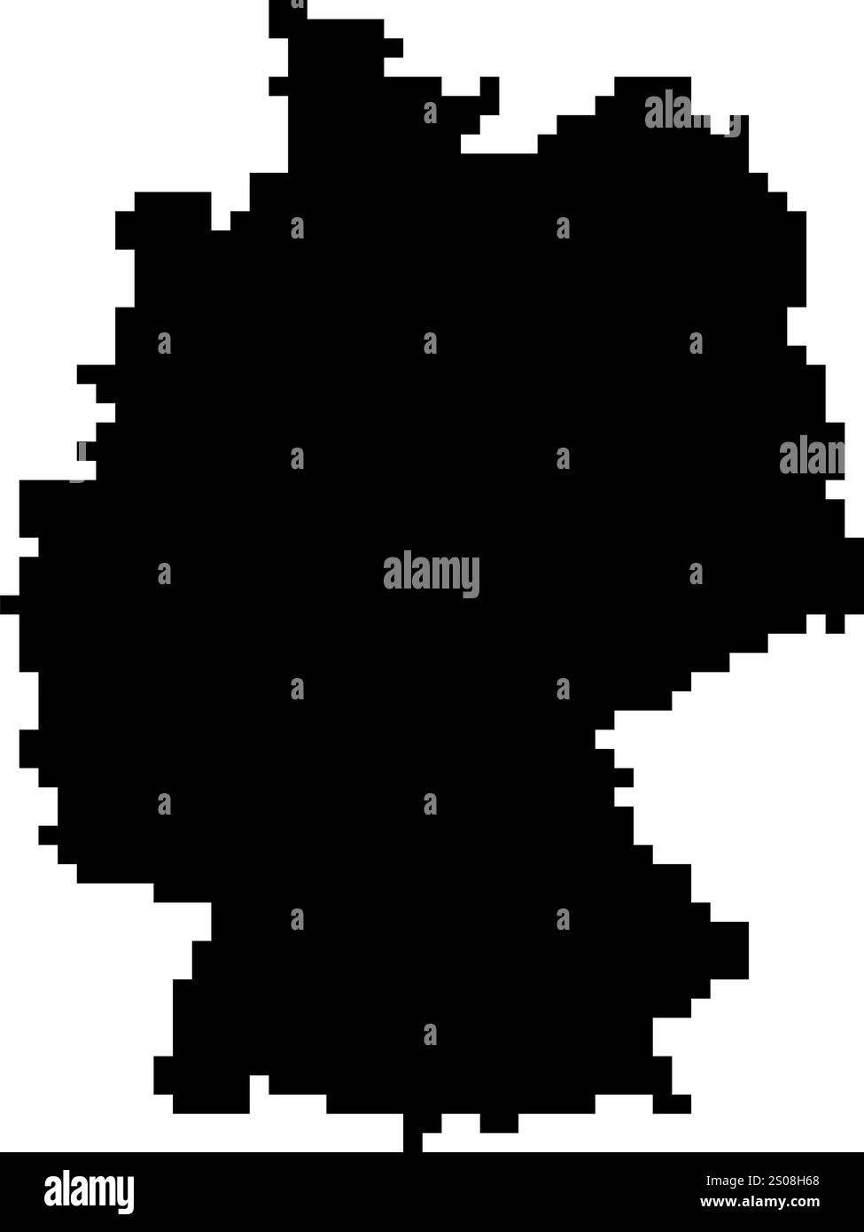 Gepixelte Weltkartensymbole im 8-Bit-Stil mit über 190 Ländern. Perfekt für digitale Kunst, Bildungsprojekte und thematische Designs. Stock Vektor