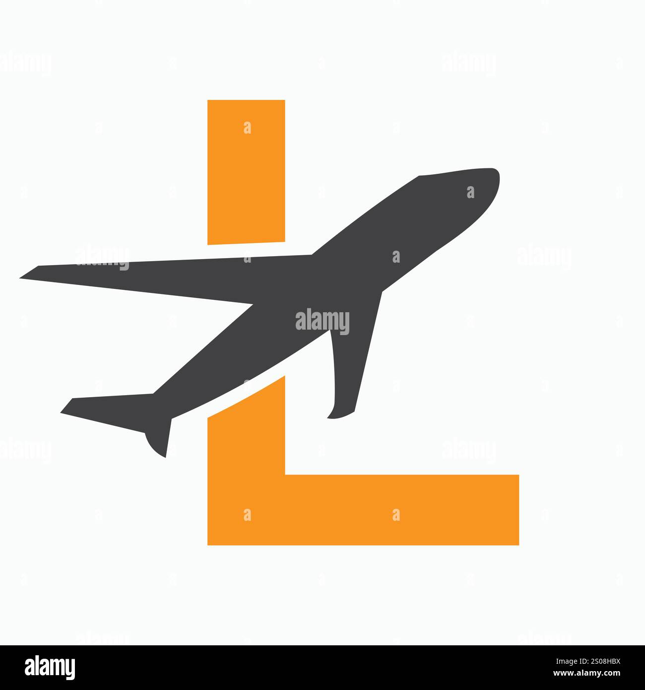 Initial Letter L Airplane Logo Konzept für Reisesymbol und Transportschild Stock Vektor