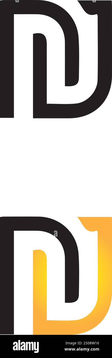 Vektor bunte Buchstaben-, Schriftart-, Alphabet-Logodesigns Stock Vektor