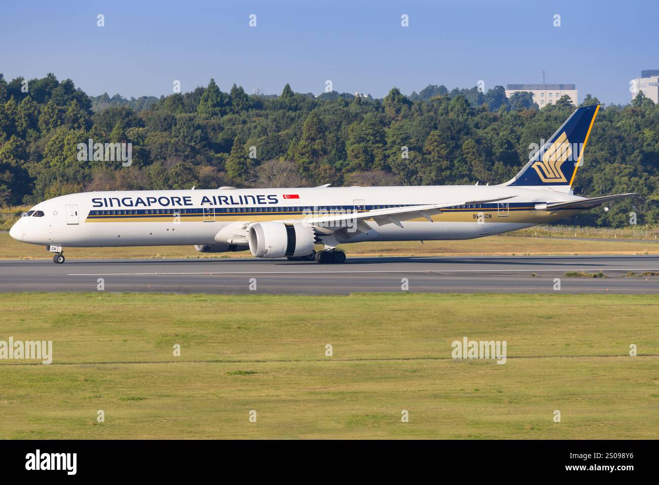 Japan – Tokio, 21. November 2024: Singapur A350 in Japan Stockfoto